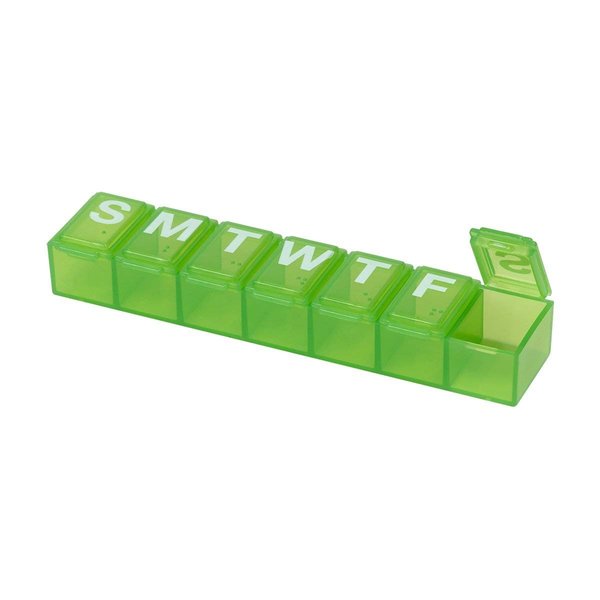 EZY DOSE Weekly (7-Day) Pill Organizer, Vitamin Case And Medicine Box, Small Compartments, Color May Vary