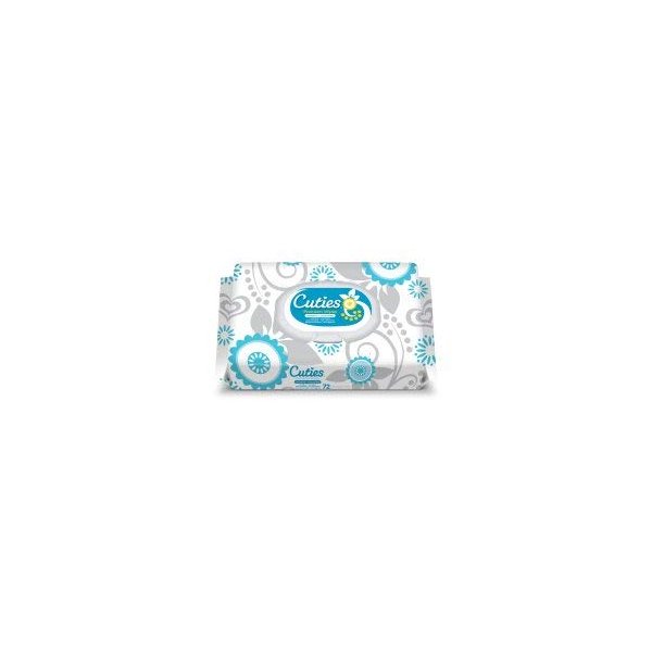 Cuties Baby Wipe Soft Pack Aloe/Vitamin E Unscented 72 Count, CR-16413/3 - Case of 864