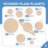 Solar System Model of Planets, DIY Wooden Crafts to Paint for Outer Space Classroom Decorations or Science Party, Pack of 5, by Woodpeckers