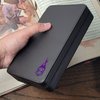 Forged Dice Co. Premium 3-Row Dice Case - Combination Dice Box and Dice Tray - Protects Polyhedral Dice Sets - Felt-Lined Storage Rows - Magnetic Lid Closure - Perfect Metal Dice Storage Box - Purple