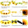 16 Pieces Sunflower Hair Accessories Sunflower Crown Including 6 Pieces Sunflower Headbands, 2 Pieces Sunflower Hair Clips, 8 Pieces Sunflower Hairpins for Women and Girls