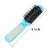 Luxxii (3 Pack) Mini Folding Mirror Pretty Detangler Hair Brush Detangling Comb for Adults & Kids