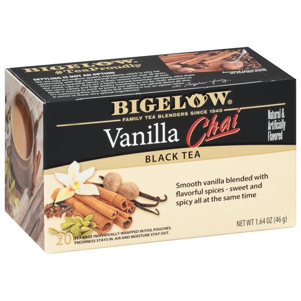 Bigelow Tea Vanilla Chai Black Tea, Caffeinated, 20 Count (Pack of 6), 120 Total Tea Bags