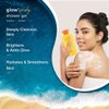 Aqualogica Body Wash Glow+ Squishy Shower Gel with Papaya & Vitamin C for Dry, Oily, & Hydrated Skin for Men & Women -250ml