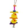 Bonka Bird Toys 1323 Duck Duck Bird Toy Parrot cage Parakeet Cockatiel Bell Wood chew Climbing Treat Play Forage Shred Aviary Supplies Swing Playground
