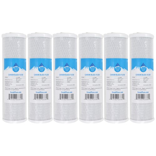 Denali Pure 6-Pack Replacement for Compatible with Hydo Logic HL#31051 Activated Carbon Block Filter - Universal 10 inch Filter Compatible with Hydro Logic Aquarium Systems : Triton RO 100 Brand
