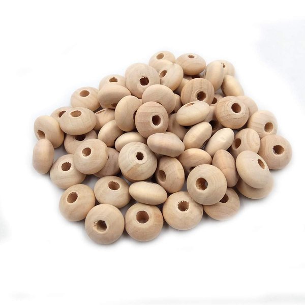 100pcs Natural Wood Abacus Beads 14mm8mm Geometric Double Cone Beads Modern Jewelry Necklace Supply DIY Beading Craft Accessories (Abacus Beads 100pcs)