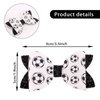 Vovii Soccer Bows Hair Clips for Girls, Soccer Ribbon Bows for Girls, Soccer Hair Accessories for Girls Outfit