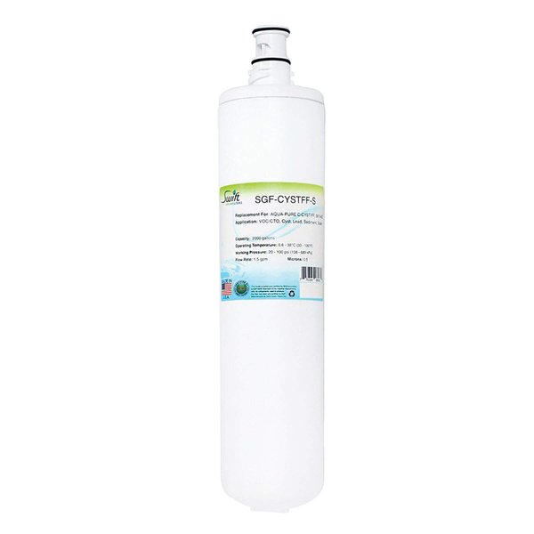 Swift Green Filters, 5610428 SGF-CYSTFF-S Replacement for Aqua Pure C-Cyst-Ff (1 Pack), White