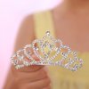 JWICOS Mini Princess Comb Silver Crystal Hair Comb Rhinestone Hair Accessories Comb Headband Decorations for Women and Girls