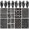 16 Sheets Henna Tattoo Stencils Kit Reusable for Women Girls and Kids, 130+ PCS Tattoo Templates,Temporary Indian Arabian Glitter Airbrush Tattoo Stencils for Face Body Paint DIY
