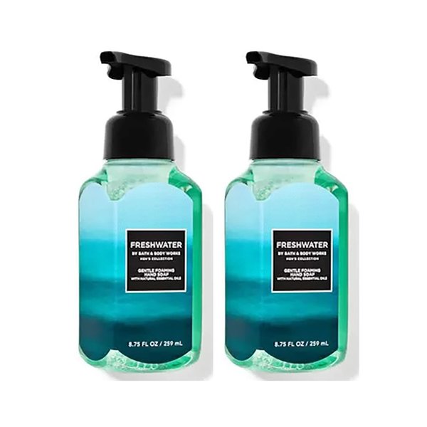 Bath & Body Works Bath and Body Works Freshwater Gentle Foaming Hand Soap 8.75 Ounce 2-Pack (Freshwater) 17.5 Ounce