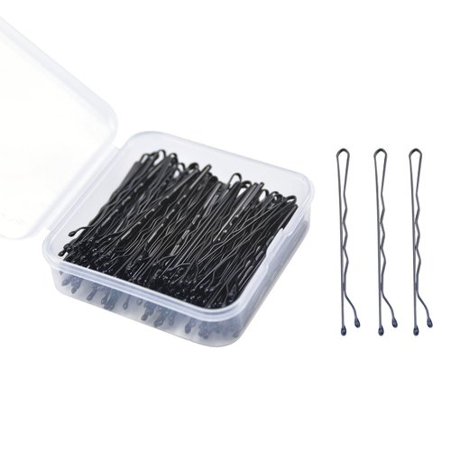 AKIRO 100 PCS 2Inches Hair Pins Kit, Bobby Pins Black, Hair Pins for Women Girls, Great for All Hair Types, Secure Hold Bobby Pins with Store Box
