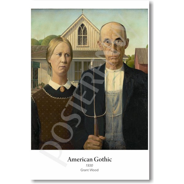 American Gothic 1930 - Grant Wood - NEW Fine Arts Poster