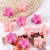 Ahoney 10Pcs Small Flower Hair Clips for Women Girls, 1.7' Flower Clips for Hair Claw Clips for Thin Medium Hair Mini Hair Claws Matte Jaw Clips Cute Hair Accessories for Girls (Pink&Hot pink)