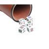 Leatherette Dice Cup with Poker Dice, Felt Lining Quiet Shaker for Playing Yahtzee/Farkle/Liars Dice,
