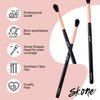 Skone Cosmetics Blending Eye Brush - Luxe Premium Rose Gold and Synthetic Eye Blending Brush - Professional Grade Nylon Blending Brush Used To Blend Eye Shadow Edges and Fine Lines - Blending Brush For Makeup Eyeshadow - Cruelty Free Makeup Brushes