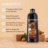 NCEPROHR Light Brown Hair Dye Shampoo 3 in 1, Argan Oil Brown Shampoo Hair Dye for Women & Men, Natural Hair Color Shampoo, Brown Shampoo Hair Color Easy to Use & Long Lasting Brown Dye Shampoo