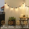 GOOTHY S14 LED Outdoor String Lights 48FT Patio Lights Outdoor Waterproof with 16 Shatterproof LED Bulbs, Hanging Backyard Lights for Outside Deck Patio Backyard Garden Balcony Decorations, Dimmable