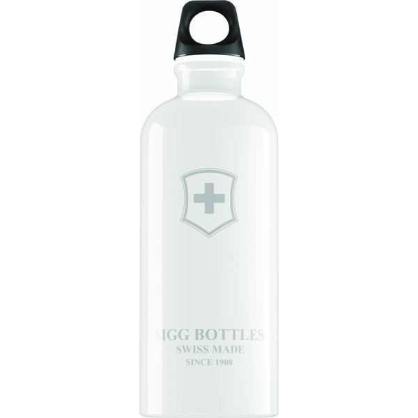 Sigg Swiss Emblem Water Bottle, 1-Liter, White