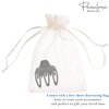 Parcelona French Paw Black Wide Covered Spring Side Slide In Jaw Yoga Hair Claw Clip