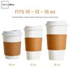 1InTheOffice Corrugated Coffee Cup Sleeves For 10oz 12oz 16 oz (50 Pack)