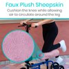 Vive Mobility Knee Scooter Pad Cover - Soft Plush Adult Sheepskin Memory Foam Cushion, Walker Accessory for Knee Roller, Padded Accessories Leg Cart Improves Comfort with Injury, Universal Fit (Pink)