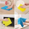 Amour Infini Swedish Dishcloths for Kitchen Pack of 8 Highly Absorbent, Super Soft, Reusable Cellulose Sponge No Odor Dish Cloths for Washing Dishes (8" x 7" - Blue)