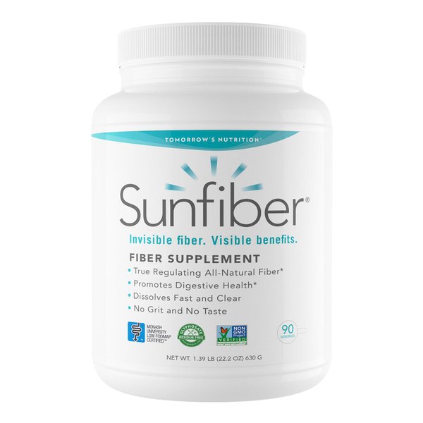 Tomorrow's Nutrition, Sunfiber, Prebiotic Fiber Supplement for Digestive Health, Low FODMAP, Gluten-Free, Unflavored, 22.2 oz