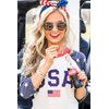 Tobeffect American Flag Headbands for Women July 4th Bow Head Bands for Women's Hair Independence Day Knotted Hairband Rabbit Ear Hair Band for Women