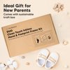 Inkless Baby Hand And Footprint Kit - Ink Pad for Baby Hand and Footprints,Dog Paw Print Kit,Dog Nose Print Kit,Clean Touch Newborn Print Kit,Baby Registry,Baby Shower Gifts,Girls,Boys (Alpine White)