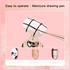 Nail Brushes for Nail Art, Eptbsdu 6PC Nail Art Brushes Double Ended Nail Art Design Dotting Pens, Striping Nail Brushes for Long Lines, Nail Drawing Pen for Salon at Home DIY Manicure