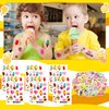 Moltby 110 PCS Ice Cream Party Favors - Ice Cream Slap Bracelets, Stamps, Tattoos Stickers, Keychains, and Drinking Straws for Kids Girls Sweet Summer Baby Shower