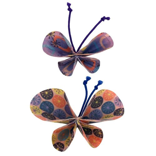 KONG Bat-A-Bout Vibez Butterfly Catnip Cat Toy, 2pk.