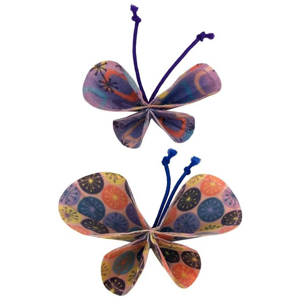 KONG Bat-A-Bout Vibez Butterfly Catnip Cat Toy, 2pk.