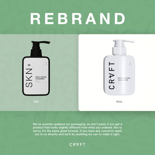 CRVFT Men's Daily Face Wash 3oz [AM/PM] | Oil & Dirt Extracting Cleanser | Daily Facial Cleansing | Ideal for All Skin Types | Clarifying Face Wash | Made in USA | Paraben & Sulfate Free [Scented]