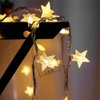 Yummuely Star String Lights 10Ft 20 LED Fairy Lights Battery Operated Waterproof Indoor Outdoor Twinkle Christmas Lights for Bedroom Party Wedding Xmas Tree Decoration (Warm White)