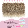 New Goddess Locs Crochet Hair 12 inch 8 Packs River Faux Locs Crochet Hair Curly Hair Boho Faux Locs Wavy Crochet with Curly Ends Boho Style Synthetic Hair Extensions (12" 8packs 27/613#)