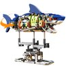 687 Pcs Mechanical Shark Building Block Set with LED Lights for Boys, Movable Ocean Shark Building Toy Set, Deep Sea Animal Building Block Toys Home Decor for Kids Boys 6-12