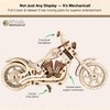 3D Puzzles for Adults - DIY Cruiser Motorcycle Model Kit with Rubber Band Engine, Functional Handlebars & Center Prop Stand - 3D Wooden Puzzle for 15 yrs Above & Adults - Eco Wood Art, 152 Pieces