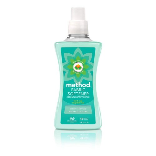 Method Fabric Softener; Beach Sage; 53.5 Ounces; 45 Loads; 1 pack; Packaging May Vary