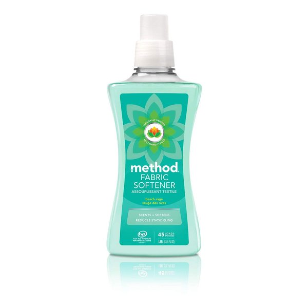 Method Fabric Softener; Beach Sage; 53.5 Ounces; 45 Loads; 1 pack; Packaging May Vary