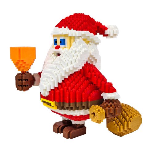 STpro Building Bricks 2500+ Pieces Set - Classic Cartoon Characters Building Blocks - Mini Building Block for Boys Girls & Adults (Santa Claus)