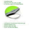 Zemensha Pizza Cutter with 4.5" sharp removable blade & protective retractable blade cover | Stainless steel Pizza Cutter Wheel | Ergonomic Girp Pizza slicer Kitchen gadgets (Green)