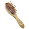 Giorgio Eco Friendly Wooden Bristle Hairbrush - Small Detangling Brush and Hair Growth Brush for Thick or Long Hair - Oval Paddle Hair Brush Made with Anti Static Beechwood, Silicone Massage Cushion