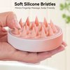 HEETA Scalp Massager Hair Growth, Scalp Scrubber Exfoliator with Soft Silicone Bristles for Dandruff Removal, Shampoo Brush for Wet Dry Hair Scalp Care, Gradient Pink