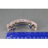 Pink Cream Black barrette plastic marbled rectangle hair clip accessory 3.75 inches long over the curve
