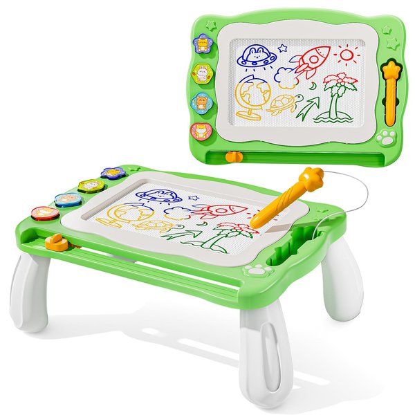 NIPLOOW Magnetic Drawing Board for Toddlers, Writing Painting Magnet Doodle Pad Early Educational Learning Toy for 3 4 5 6 Year Old Kids Boys Girls Birthday Gift