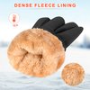 ihuan Winter Gloves for Women Men Cold Weather, Windproof Touch Screen Black Gloves, Thermal Gloves for Cycling Running Driving Gloves