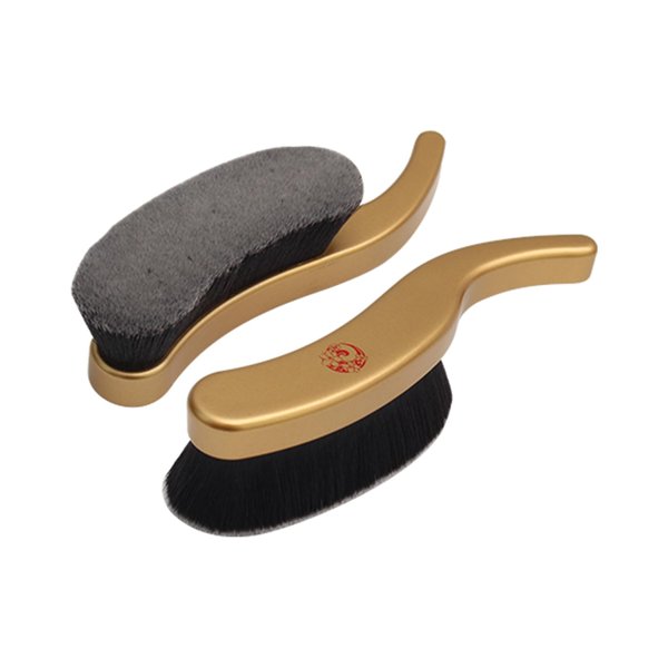 ENERGY Large Foundation Brush Flat Kabuki Brush for Liquid Cream Powder Blending Buffing Soft Vegan Synthetic Bristles Quick Makeup Cosmetics Tool Face Brush with Long Aluminum Handle Gold